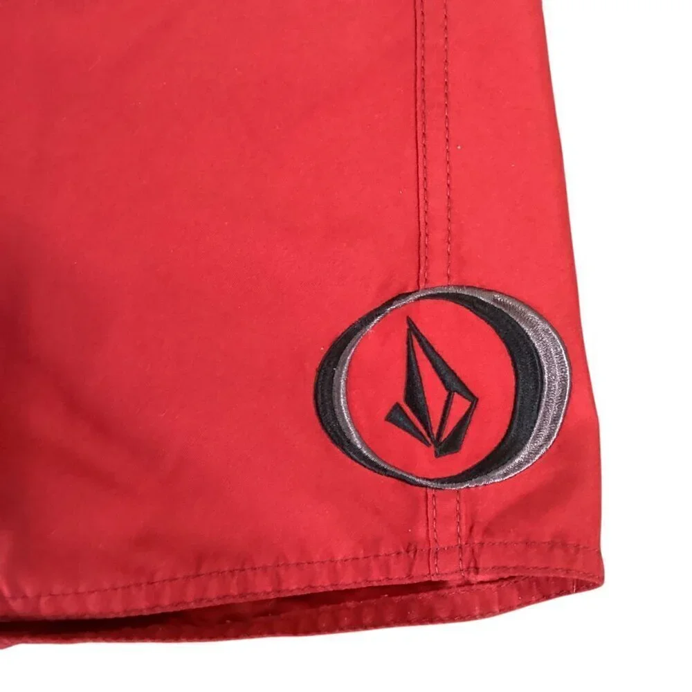 Volcom Board Shorts Swim Trunks Mens 30 Red #100P‎